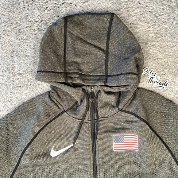 Nike Pro Elite Team USA Tech Woven Jacket SZ Large Men Charcoal Grey CT4038-001 - Picture 3 of 5